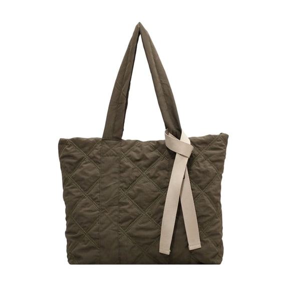 Tote Bag Women's Quilted Down Shoulder Bag Large Capacity for Work School Daily Commute