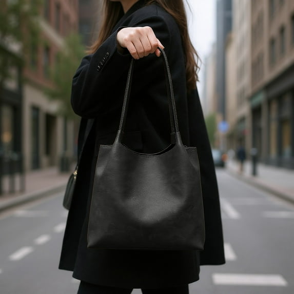 Taicans Tote Bag Zipper Shoulder Bag Large Vegan Faux Leather Hobo Purse Soft Casual Retro Shoulder Handbag Bag Faux Leather Purses Satchel for Women Casual Handbag Work Dating College