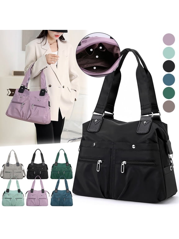 Tote Bag for Women, 14 in Laptop Work Bag with Multiple Zipper Pockets and Convertible Strap for Travel and Office