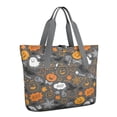 thumbnail image 1 of Tote Bag for Women - Autumn Halloween Scene Pattern Shoulder Bag - Large Utility Work Duffle Bag with Zipper Handbag for Travel, Work, Sprots, 1 of 5