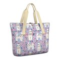 thumbnail image 1 of Tote Bag for Women - Bichon Dog Purple Florals Shoulder Bag - Large Utility Work Duffle Bag with Zipper Handbag for Travel, Work, Sprots, 1 of 5