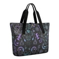 thumbnail image 1 of Tote Bag for Women - Black Halloween Ghost Spider Pattern Shoulder Bag - Large Utility Work Duffle Bag with Zipper Handbag for Travel, Work, Sprots, 1 of 5