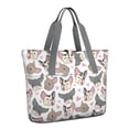 thumbnail image 1 of Tote Bag for Women - Bulldog Dog and Love Heart Shoulder Bag - Large Utility Work Duffle Bag with Zipper Handbag for Travel, Work, Sprots, 1 of 5