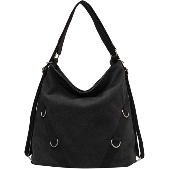 Tote Bag for Women,Canvas Tote Bag with Zipper, Retro Large Capacity Casual Shoulder Handbags with Inner Pockets