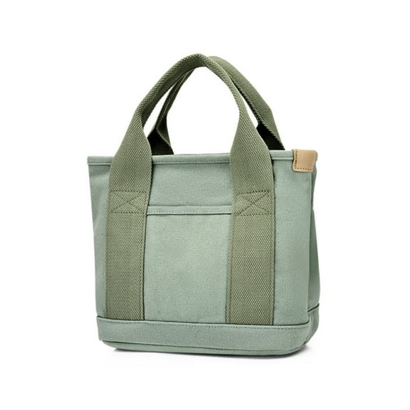 Tote Bag for Women, Canvas Tote Bag with Zipper Sturdy Tote Purse Crossbody Hand Bag for School, Travel(Green)