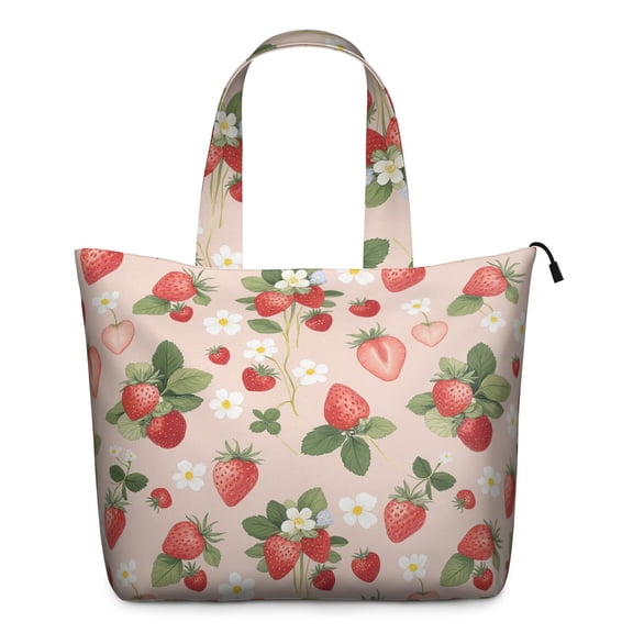 Tote Bag for Women,Carry On Bag Gym Duffle Strawberry Sports Gym Tote Bag for Short Trips