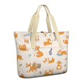 thumbnail image 1 of Tote Bag for Women - Cartoon Corgi Shoulder Bag - Large Utility Work Duffle Bag with Zipper Handbag for Travel, Work, Sprots, 1 of 5