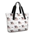 thumbnail image 1 of Tote Bag for Women - Cartoon Pug Dog Shoulder Bag - Large Utility Work Duffle Bag with Zipper Handbag for Travel, Work, Sprots, 1 of 5