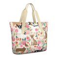 thumbnail image 1 of Tote Bag for Women - Chihuahua Dog and Flower Shoulder Bag - Large Utility Work Duffle Bag with Zipper Handbag for Travel, Work, Sprots, 1 of 5