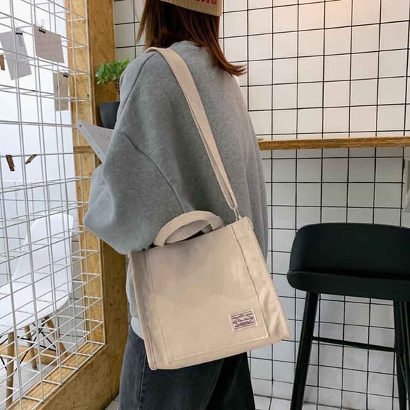 Tote Bag for Women Corduroy Crossbody Bags Portable Shoulder Handbag Small Satchel Bag Purse Womens Shoulder Bags Work Handbags Everyday White