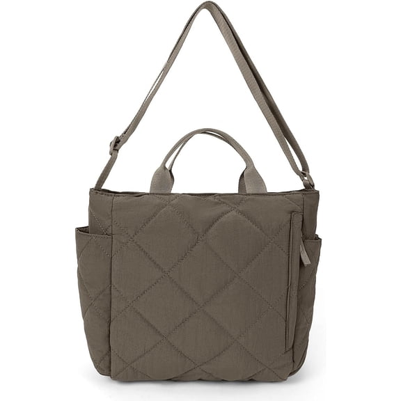 Tote Bag for Women Crossbody Bags Lightweight Padding Shoulder Bags Nylon Padded Hobo Handbag with Zipper