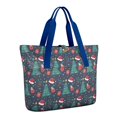 thumbnail image 1 of Tote Bag for Women - Dark Blue Christmas Pattern Shoulder Bag - Large Utility Work Duffle Bag with Zipper Handbag for Travel, Work, Sprots, 1 of 5