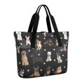 thumbnail image 1 of Tote Bag for Women - Dog Breeds Shoulder Bag - Large Utility Work Duffle Bag with Zipper Handbag for Travel, Work, Sprots, 1 of 5