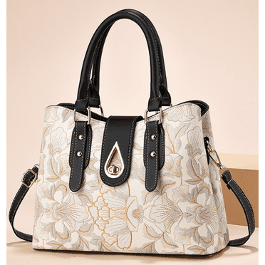 Purses and Handbags for Women, Fashion Shoulder Tote Bags Top Handle Satchel, Printed Crossbody Bags, Best Gift for Ladies, Gray