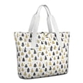 thumbnail image 1 of Tote Bag for Women - Gold Christmas Tree Pattern Shoulder Bag - Large Utility Work Duffle Bag with Zipper Handbag for Travel, Work, Sprots, 1 of 5