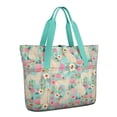 thumbnail image 1 of Tote Bag for Women - Golden Retriever Dog and Flowers Shoulder Bag - Large Utility Work Duffle Bag with Zipper Handbag for Travel, Work, Sprots, 1 of 5
