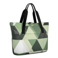 thumbnail image 1 of Tote Bag for Women - Green and Beige Modern Art Geometric Shoulder Bag - Large Utility Work Duffle Bag with Zipper Handbag for Travel, Work, Sprots, 1 of 5
