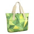 thumbnail image 1 of Tote Bag for Women - Green and Yellow Modern Art Geometric Shoulder Bag - Large Utility Work Duffle Bag with Zipper Handbag for Travel, Work, Sprots, 1 of 5