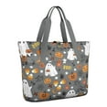 thumbnail image 1 of Tote Bag for Women - Halloween Cute Ghosts with Boo Shoulder Bag - Large Utility Work Duffle Bag with Zipper Handbag for Travel, Work, Sprots, 1 of 5
