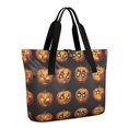 thumbnail image 1 of Tote Bag for Women - Halloween Jack Lanterns Pattern Shoulder Bag - Large Utility Work Duffle Bag with Zipper Handbag for Travel, Work, Sprots, 1 of 5