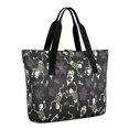 thumbnail image 1 of Tote Bag for Women - Halloween Skeleton Ghost Pattern Shoulder Bag - Large Utility Work Duffle Bag with Zipper Handbag for Travel, Work, Sprots, 1 of 5