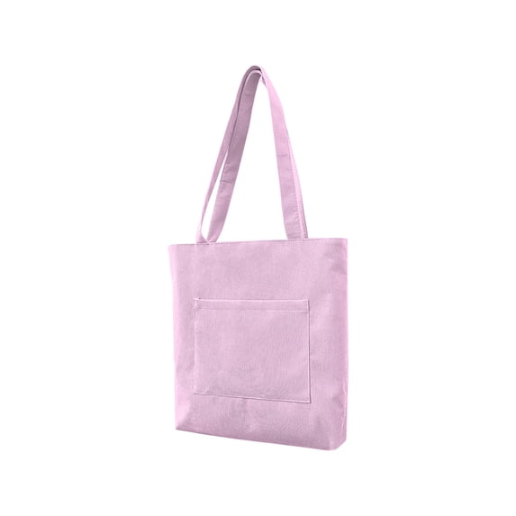 Tote Bag for Women Large Canvas and Corduory Shoulder Bag with Zipper Pockets for Work, Travel, and Shopping, 38 x 38 x 7 cm