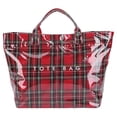 thumbnail image 1 of Tote Bag for Women Large PVC Tote Bag Letters Print Plastic Handbag for Christmas Gift, 1 of 7