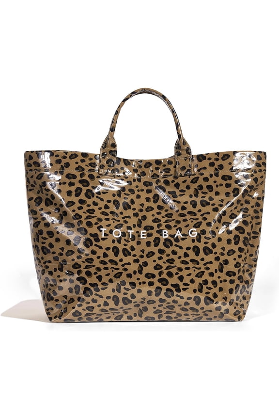 Tote Bag for Women Large PVC Tote Bag Plastic Handbag Letters Print Handbag Clear Hobo Bag