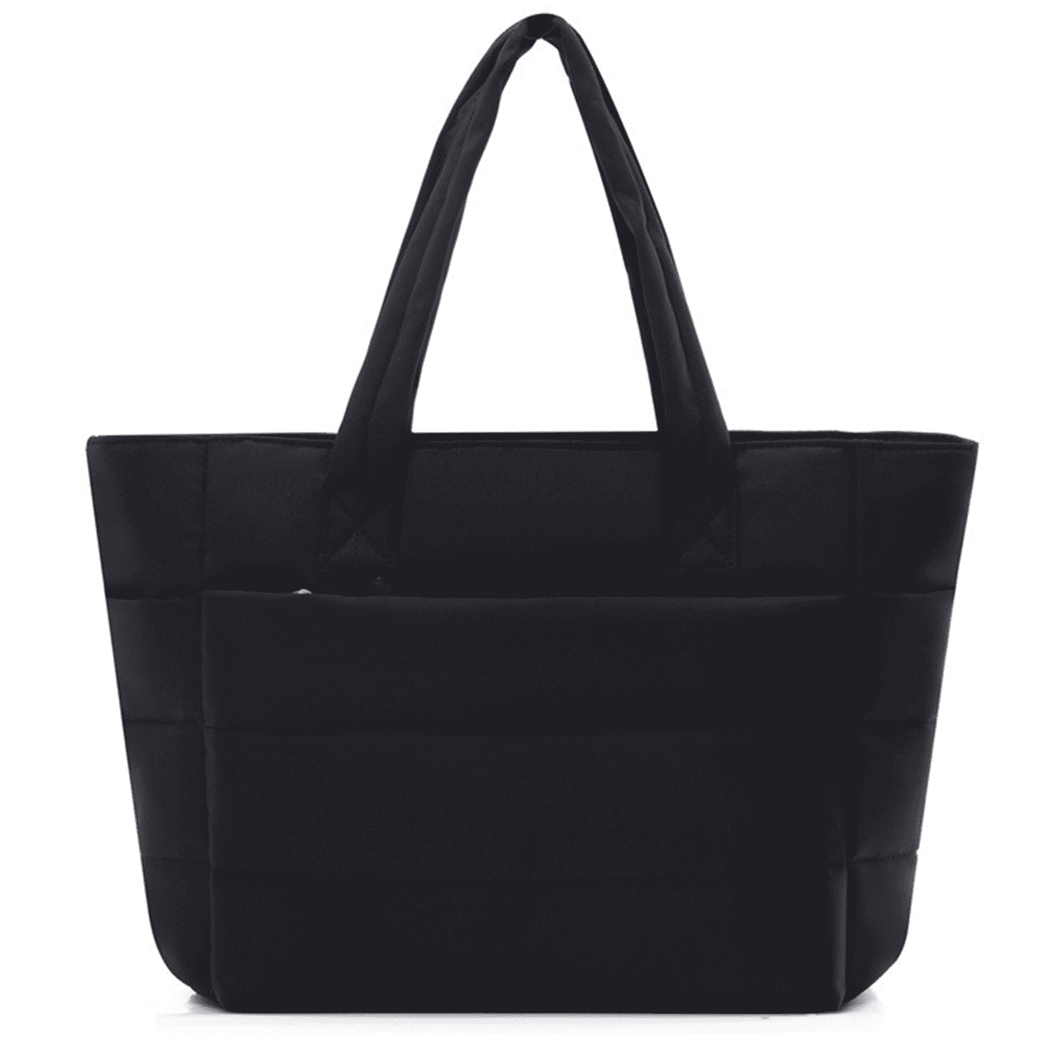 Puffer Tote Bag for Women, Large Shoulder Bag Handbag Work Travel 15.6" Laptop Bag, Quilted Computer Briefcase for Teacher Nurse Trolley Sleeve, Lightweight Puffy Soft Handbags for Beach, Gym