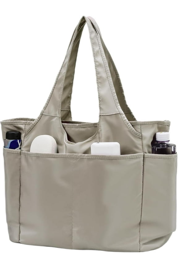 Tote Bag for Women,Large Tote Bag with Compartments and Multiple Pockets,Quilted Shoulder Bag for Travel Work Sports