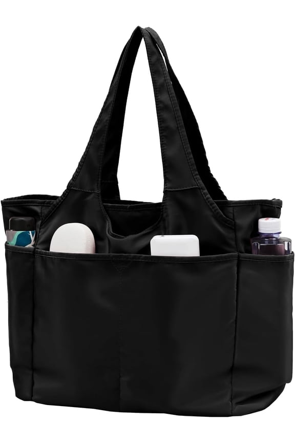 Tote Bag for Women,Large Tote Bag with Compartments and Multiple Pockets,Quilted Shoulder Bag for Travel Work Sports