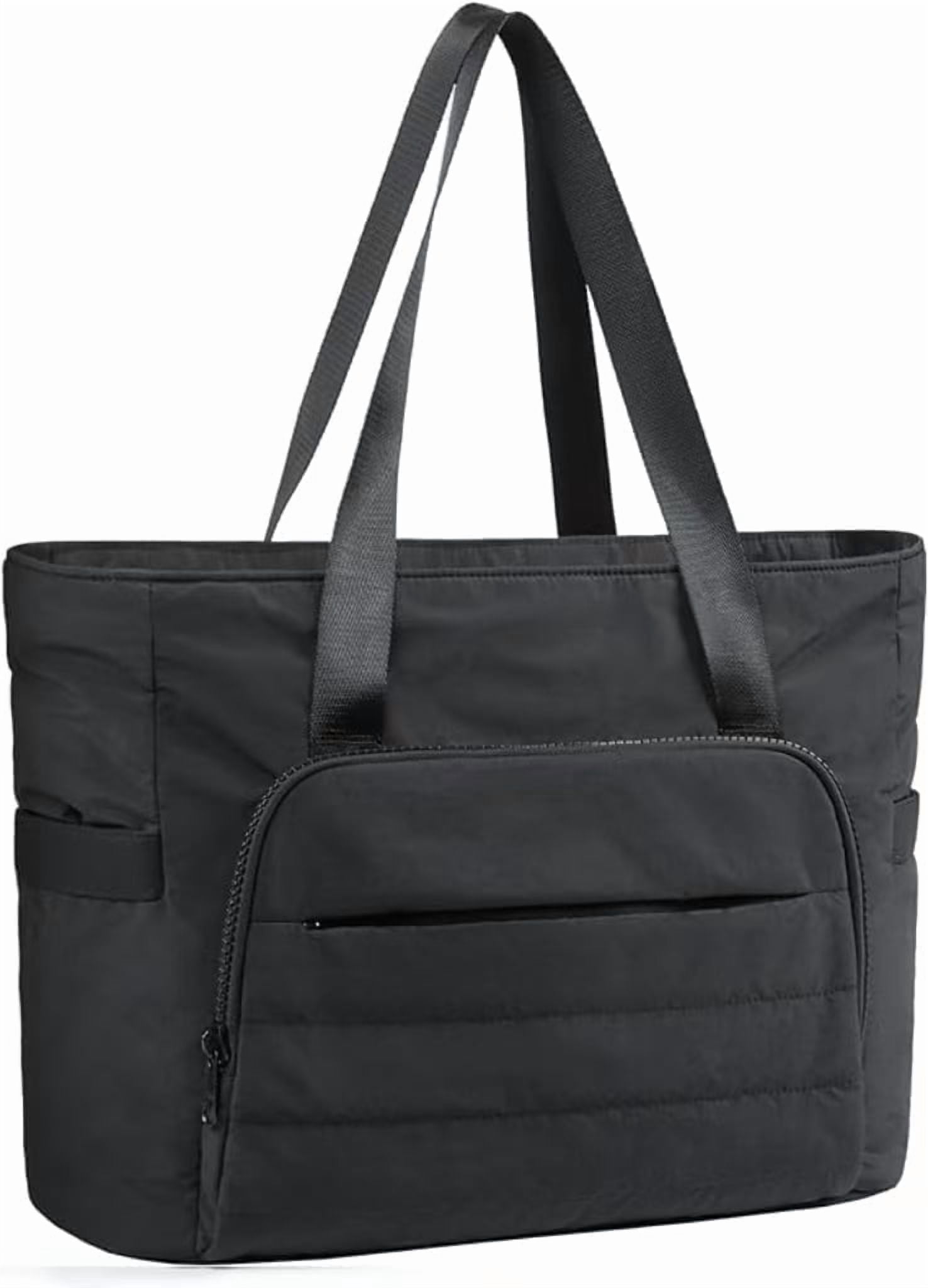 Tote Bag for Women, Lightweight Large Tote Bag with Yoga Mat Strap, Quilted Shoulder Bag Handbag for Travel Work Gym