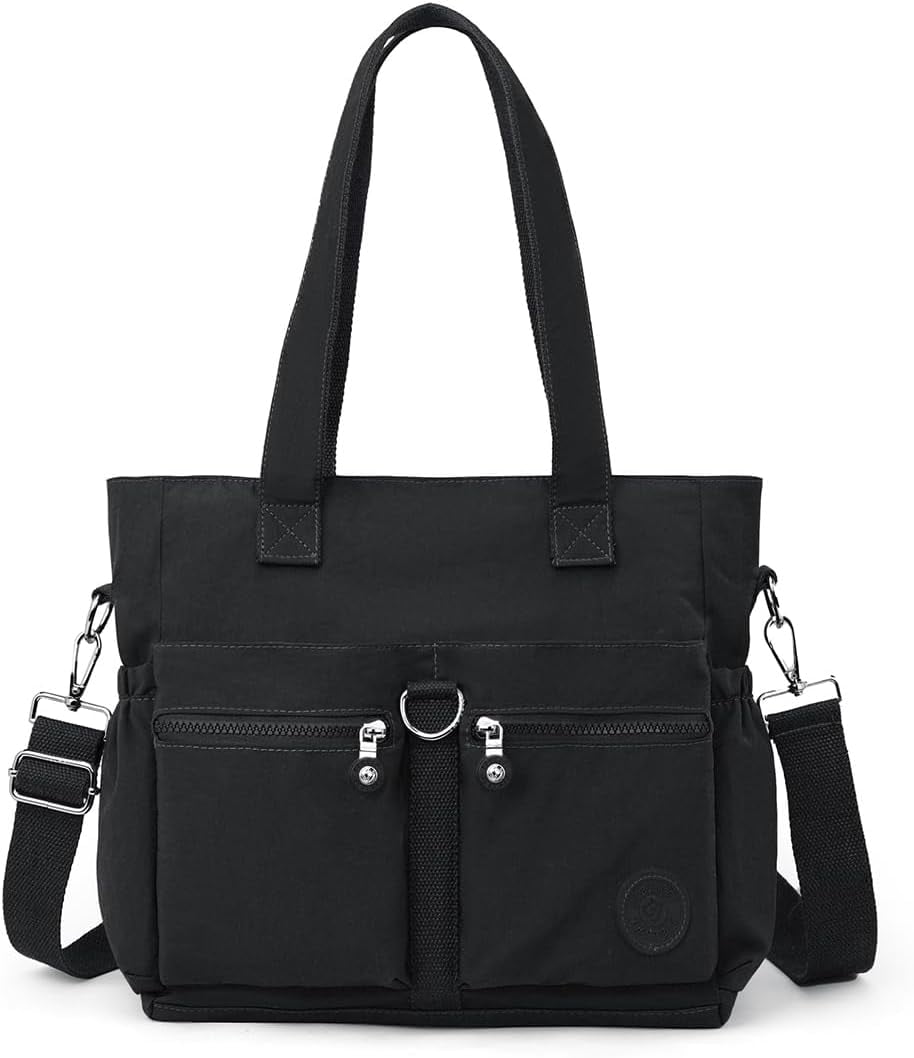 Tote Bag for Women Nylon Purse and Handbags Tote Purse Crossbody Bag Multi Pocket