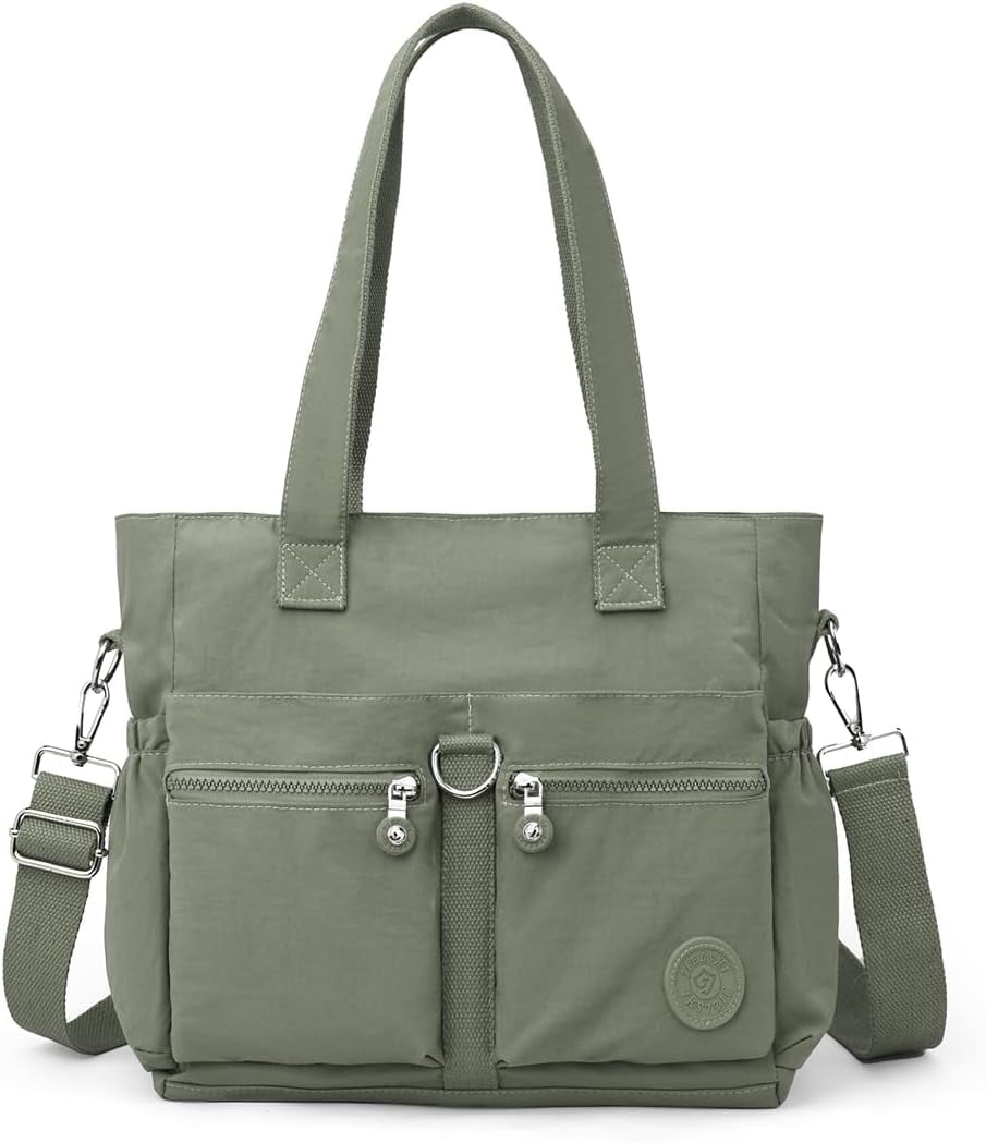 Tote Bag for Women Nylon Purse and Handbags Tote Purse Crossbody Bag Multi Pocket