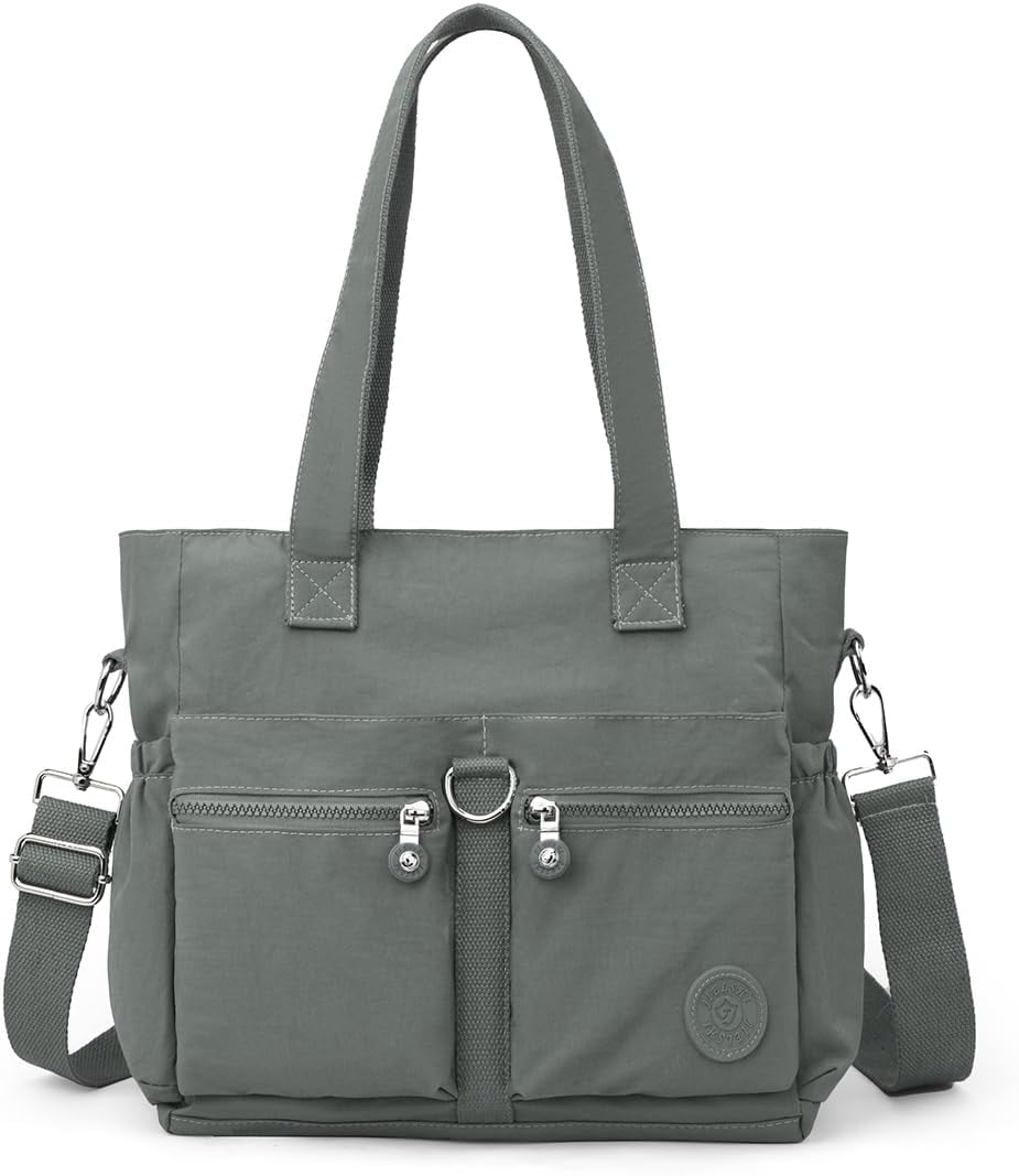 Tote Bag for Women Nylon Purse and Handbags Tote Purse Crossbody Bag Multi Pocket