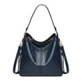 thumbnail image 1 of Tote Bag for Women PU Leather Shoulder Bags Fashion Large Purse and Handbags with Adjustable Shoulder Strap Blue, 1 of 4