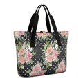 thumbnail image 1 of Tote Bag for Women - Pioneer Flower Shoulder Bag - Large Utility Work Duffle Bag with Zipper Handbag for Travel, Work, Sprots, 1 of 5