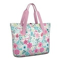 thumbnail image 1 of Tote Bag for Women - Pioneer Flower Shoulder Bag - Large Utility Work Duffle Bag with Zipper Handbag for Travel, Work, Sprots, 1 of 5