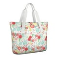thumbnail image 1 of Tote Bag for Women - Pioneer Flower Shoulder Bag - Large Utility Work Duffle Bag with Zipper Handbag for Travel, Work, Sprots, 1 of 5