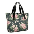 thumbnail image 1 of Tote Bag for Women - Pioneer Flower Shoulder Bag - Large Utility Work Duffle Bag with Zipper Handbag for Travel, Work, Sprots, 1 of 5