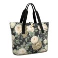 thumbnail image 1 of Tote Bag for Women - Pioneer Flower Shoulder Bag - Large Utility Work Duffle Bag with Zipper Handbag for Travel, Work, Sprots, 1 of 5