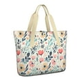 thumbnail image 1 of Tote Bag for Women - Pioneer Flower Shoulder Bag - Large Utility Work Duffle Bag with Zipper Handbag for Travel, Work, Sprots, 1 of 5