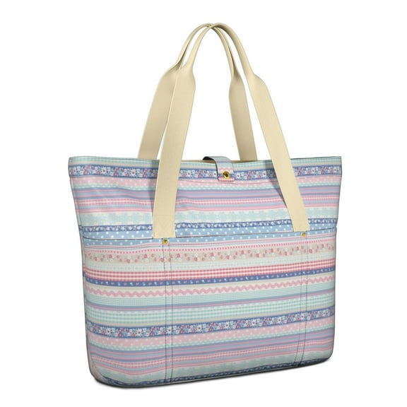 Tote Bag for Women - Pioneer Flower Shoulder Bag - Large Utility Work Duffle Bag with Zipper Handbag for Travel, Work, Sprots