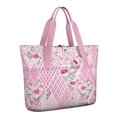 thumbnail image 1 of Tote Bag for Women - Pioneer Flower Shoulder Bag - Large Utility Work Duffle Bag with Zipper Handbag for Travel, Work, Sprots, 1 of 5