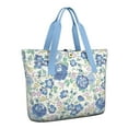 thumbnail image 1 of Tote Bag for Women - Pioneer Flower Shoulder Bag - Large Utility Work Duffle Bag with Zipper Handbag for Travel, Work, Sprots, 1 of 5