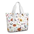 thumbnail image 1 of Tote Bag for Women - Playful Halloween Icons Pattern Shoulder Bag - Large Utility Work Duffle Bag with Zipper Handbag for Travel, Work, Sprots, 1 of 5