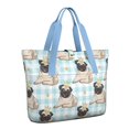 thumbnail image 1 of Tote Bag for Women - Pug with Crown Shoulder Bag - Large Utility Work Duffle Bag with Zipper Handbag for Travel, Work, Sprots, 1 of 5