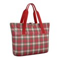 thumbnail image 1 of Tote Bag for Women - Red and Green Christmas Plaid Pattern Shoulder Bag - Large Utility Work Duffle Bag with Zipper Handbag for Travel, Work, Sprots, 1 of 5