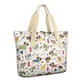 thumbnail image 1 of Tote Bag for Women - Rover Cream Dogs Bone Shoulder Bag - Large Utility Work Duffle Bag with Zipper Handbag for Travel, Work, Sprots, 1 of 5