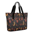 thumbnail image 1 of Tote Bag for Women - Spooky Halloween Faces Pattern Shoulder Bag - Large Utility Work Duffle Bag with Zipper Handbag for Travel, Work, Sprots, 1 of 5
